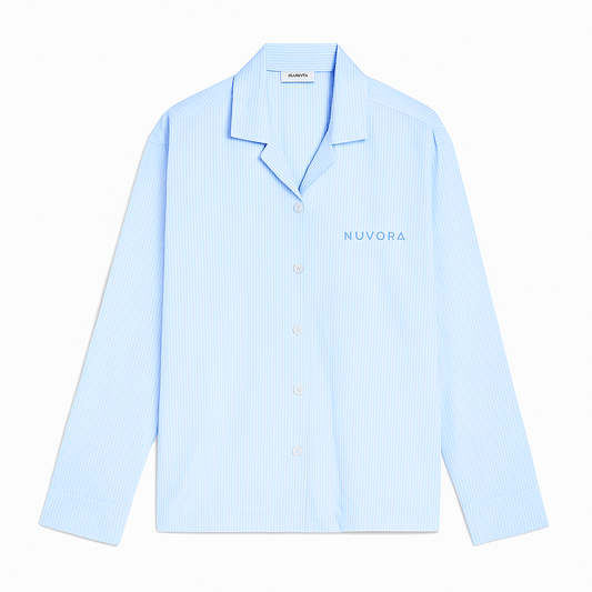 Langes Premium-Seiden-Pyjama-Oberteil